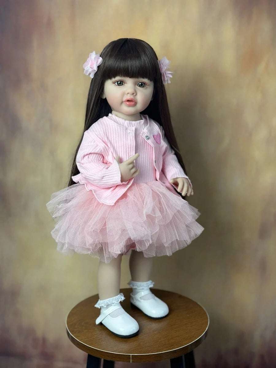 Bebê Reborn Betina Tule | Cabelo Castanho - Betina Baby