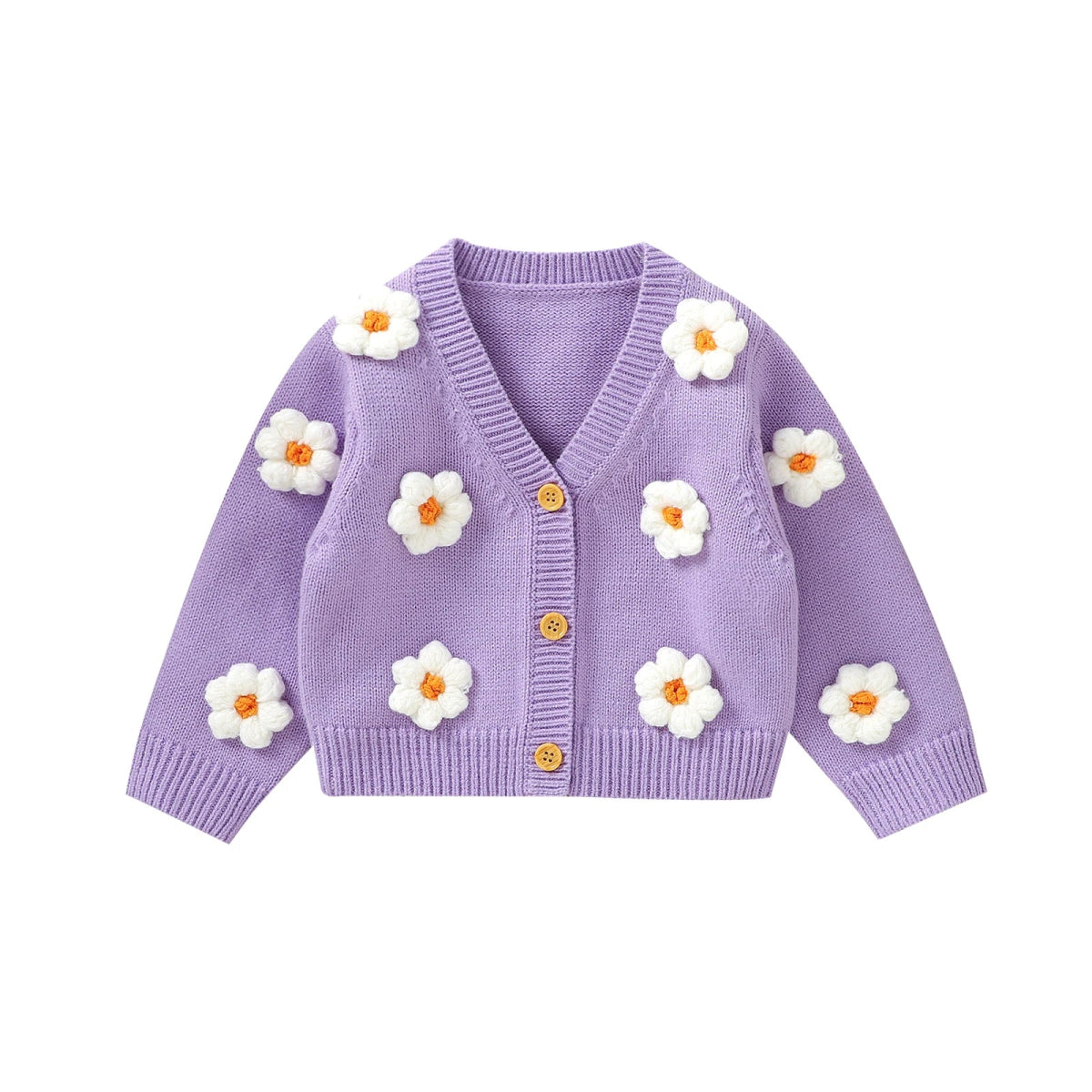Cardigan Flores 3D | 6M - 3 Anos - Betina Baby