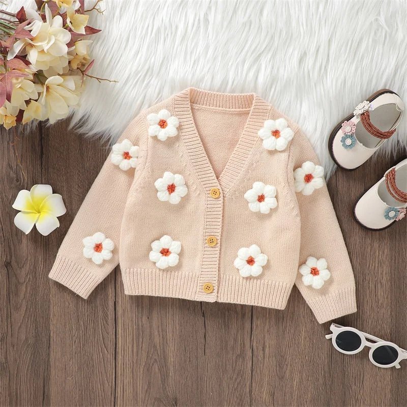 Cardigan Flores 3D | 6M - 3 Anos - Betina Baby