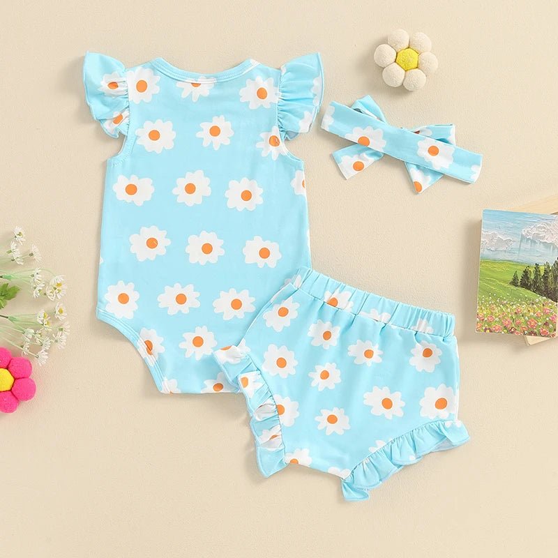 Conjunto Flores 3Pçs | 0 - 18 Meses - Betina Baby
