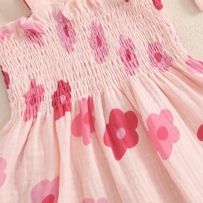 Conjunto Flores Alcinha + Laço | 0 - 24 Meses - Betina Baby
