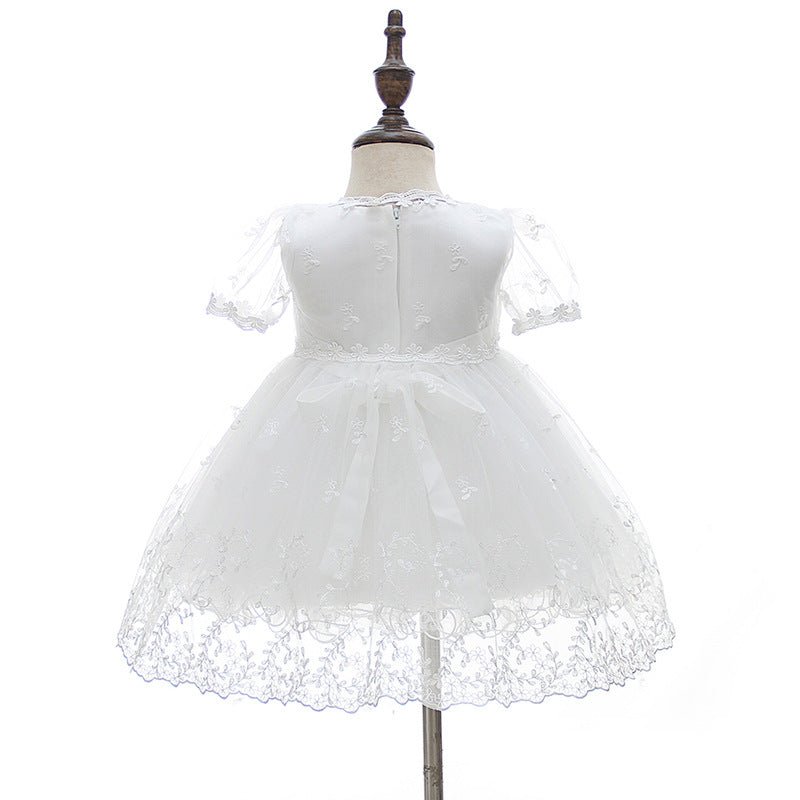 Vestido Batizado Renda Tule | 0 - 24 Meses - Betina Baby