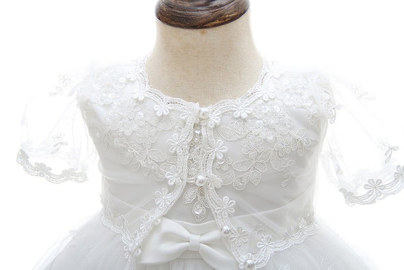 Vestido Batizado Renda Tule | 0 - 24 Meses - Betina Baby