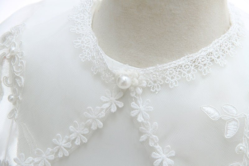 Vestido Batizado Tule + Touca | 0 - 24 Meses - Betina Baby
