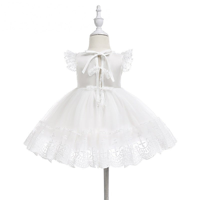 Vestido Batizado Tule + Touca | 0 - 24 Meses - Betina Baby