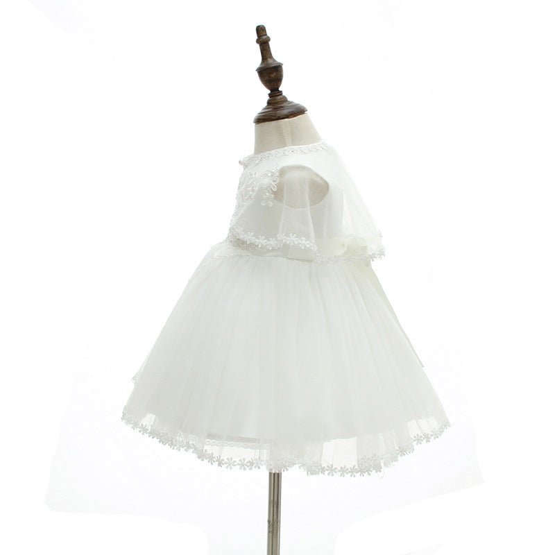 Vestido Batizado Tule + Touca | 0 - 24 Meses - Betina Baby