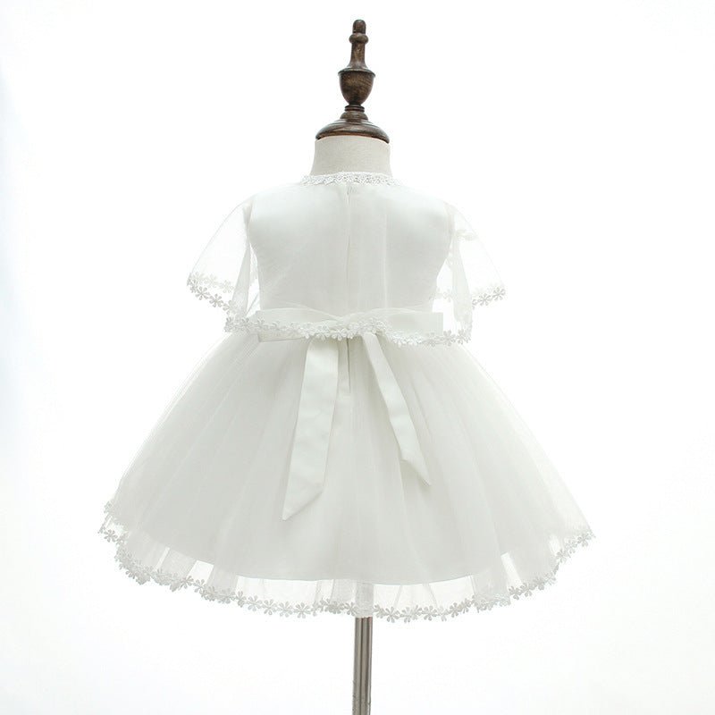 Vestido Batizado Tule + Touca | 0 - 24 Meses - Betina Baby