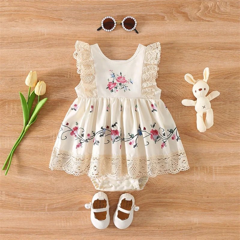 Vestido Body Rendado | 0 - 24 Meses - Betina Baby