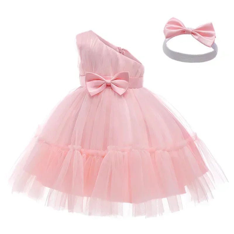 Vestido de Festa Ombro Lateral | 0 - 18 Meses - Betina Baby