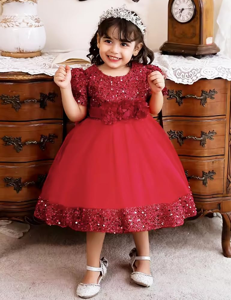 Vestido de Festa Princesa Brilhoso | 6M - 5 Anos - Betina Baby