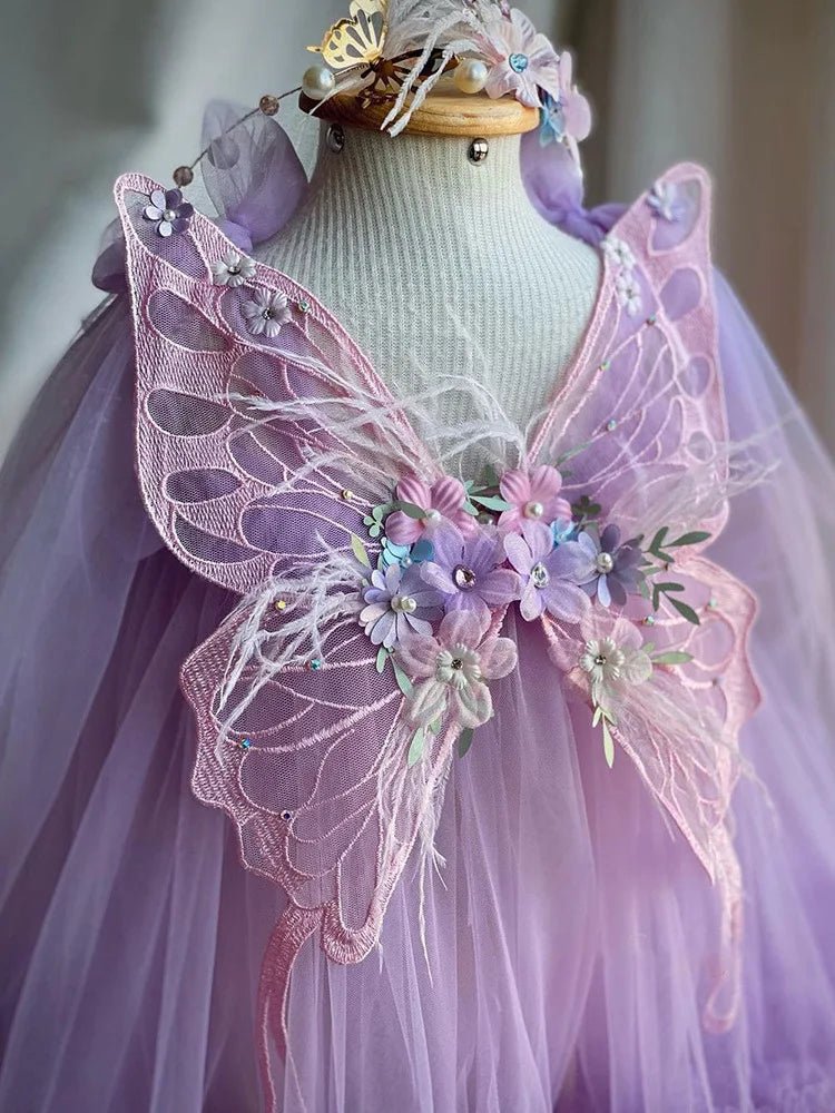 Vestido de Festa Tule Jardim Encantado Asinha Luxo | 6M-6 Anos - Betina Baby
