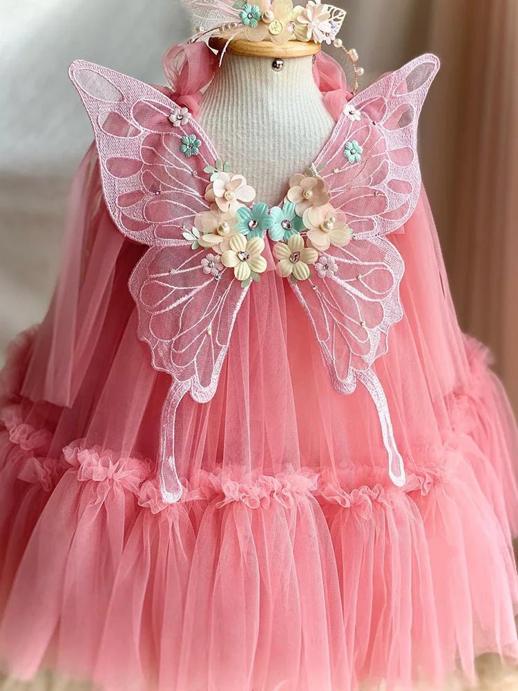 Vestido de Festa Tule Jardim Encantado Asinha Luxo | 6M-6 Anos - Betina Baby