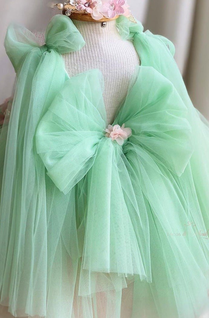 Vestido de Festa Tule Jardim Encantado Luxo | 6M-12 Anos - Betina Baby