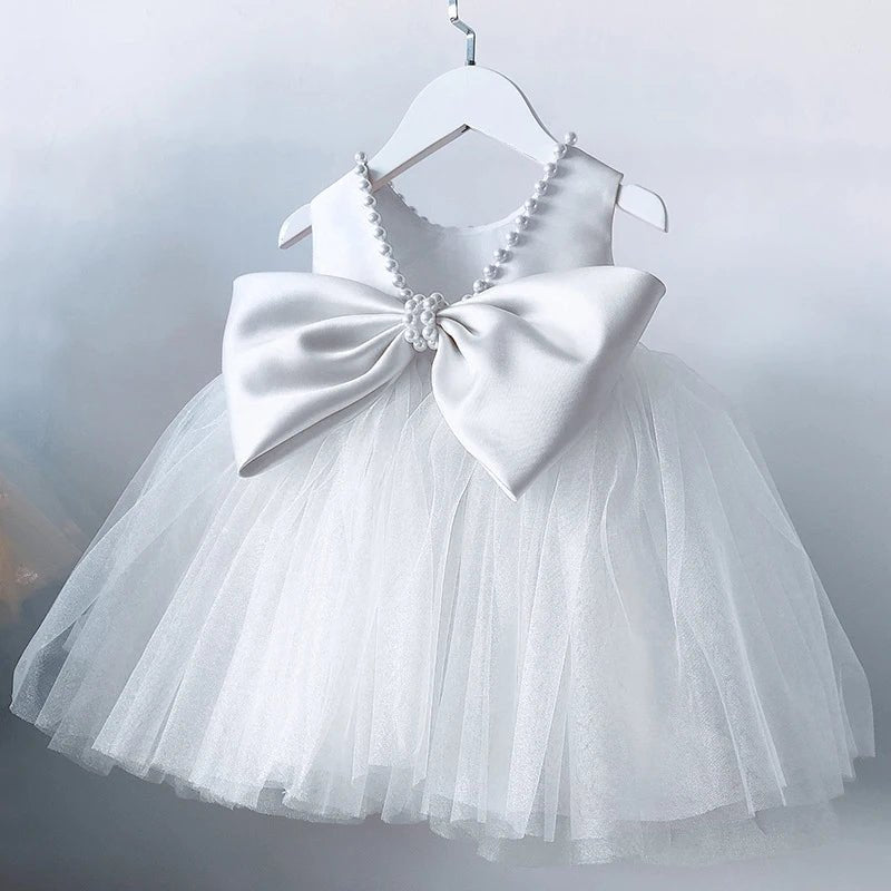 Vestido de Festa Tule Maxi Laço | 9M - 3 Anos - Betina Baby