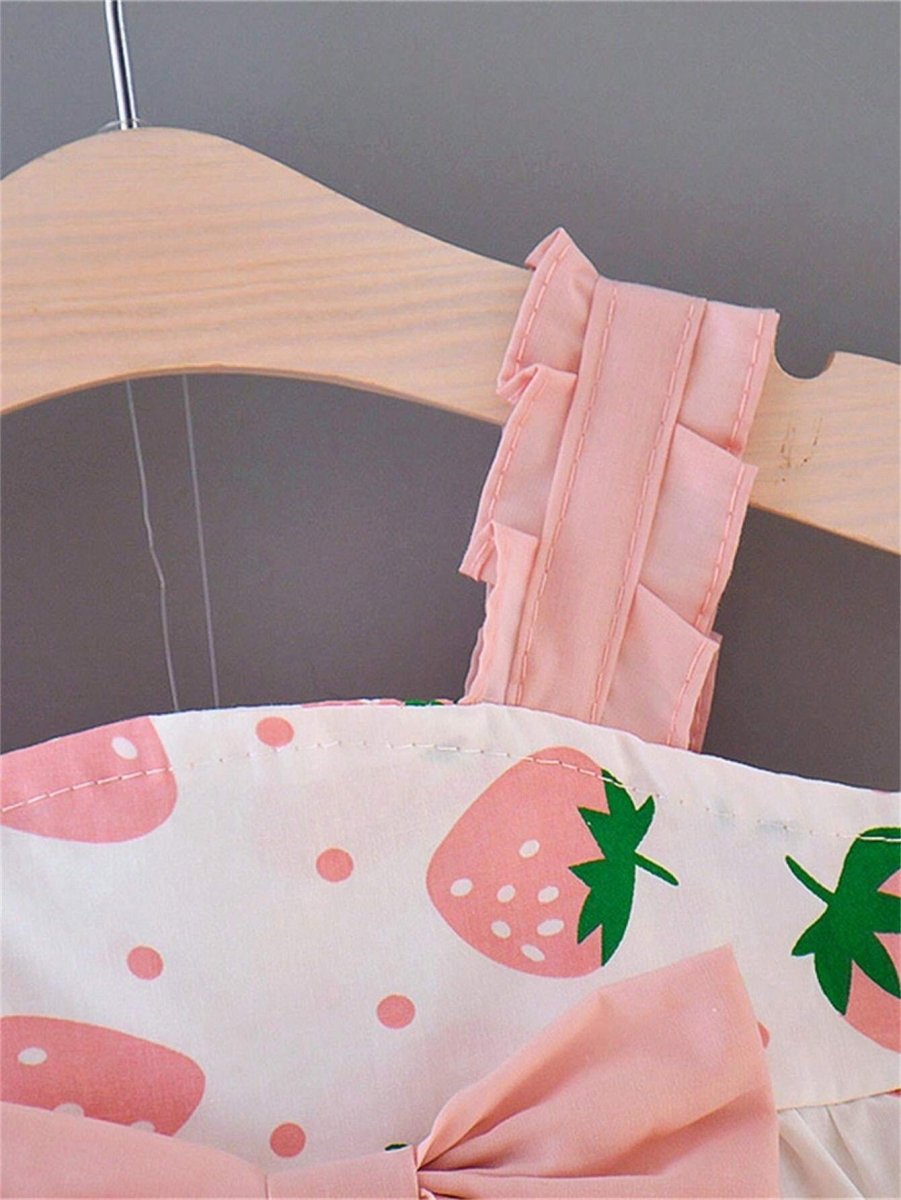 Vestido Morango + Chapéu | 6M - 24 Meses - Betina Baby