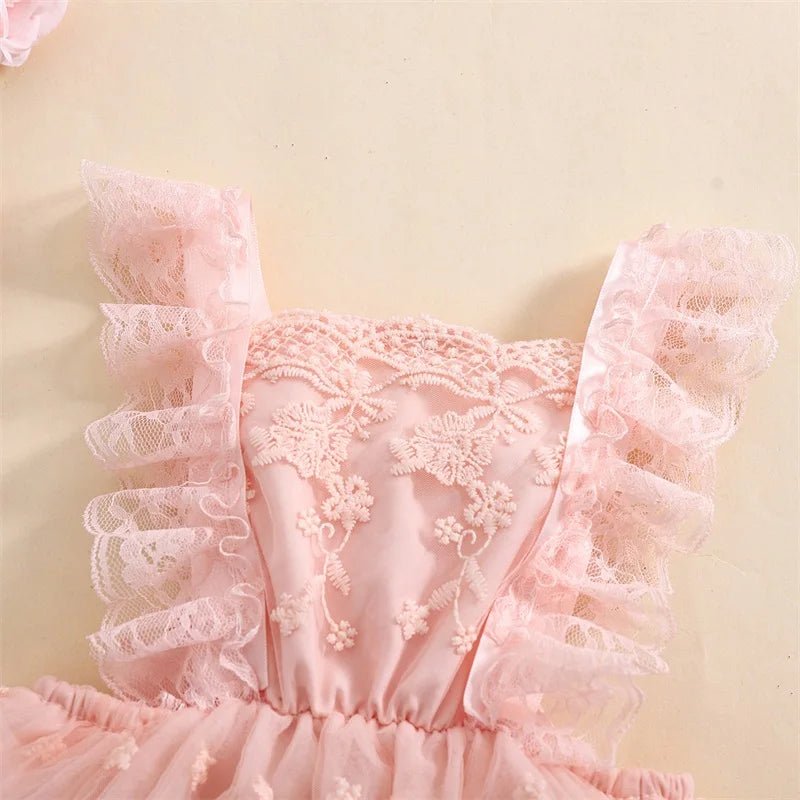 Vestido Rendado Minimalista | 0 - 18 Meses - Betina Baby