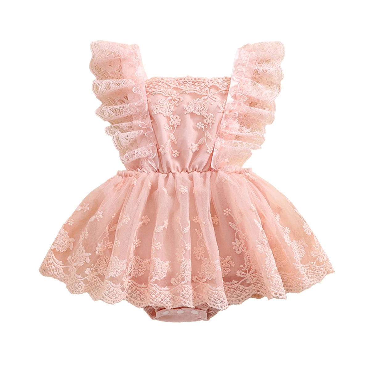 Vestido Rendado Minimalista | 0 - 18 Meses - Betina Baby