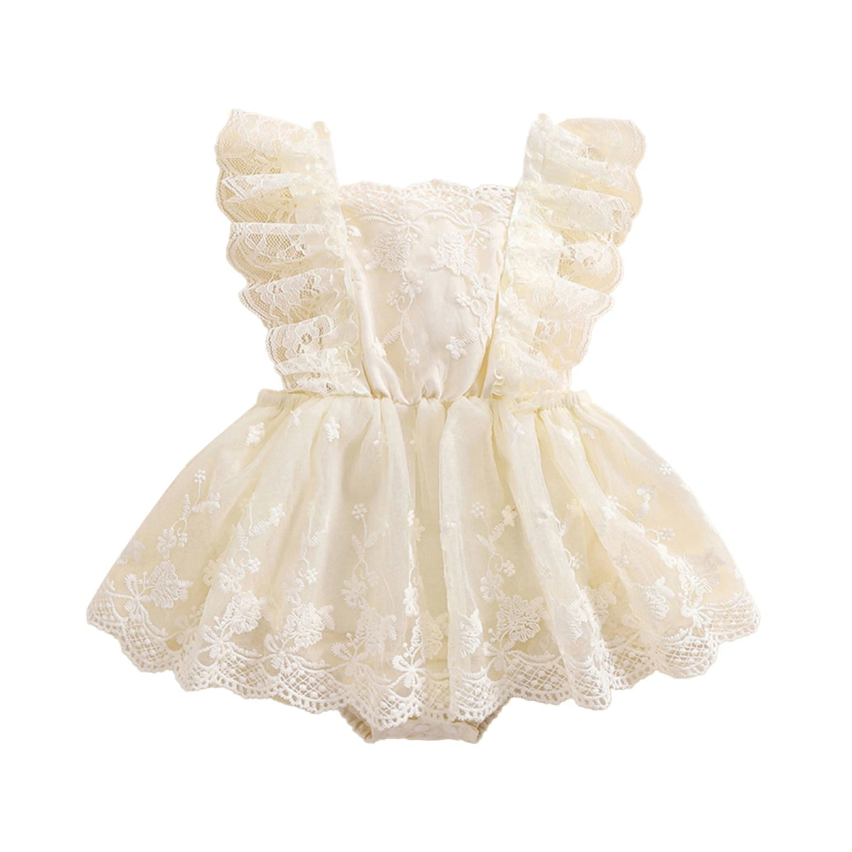 Vestido Rendado Minimalista | 0 - 18 Meses - Betina Baby