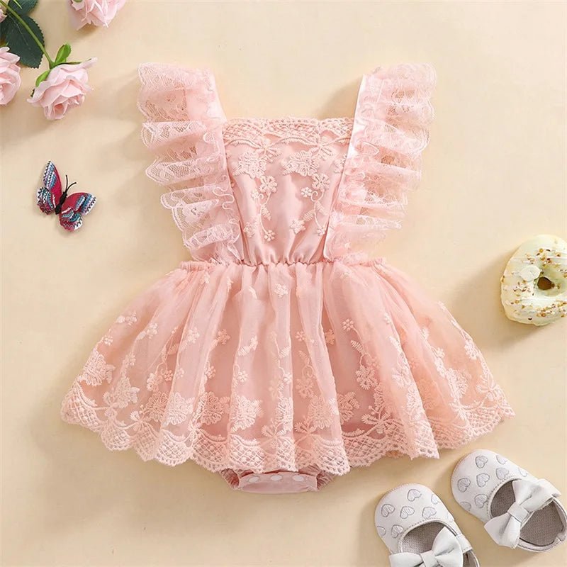 Vestido Rendado Minimalista | 0 - 18 Meses - Betina Baby