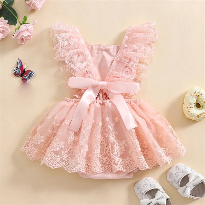 Vestido Rendado Minimalista | 0 - 18 Meses - Betina Baby