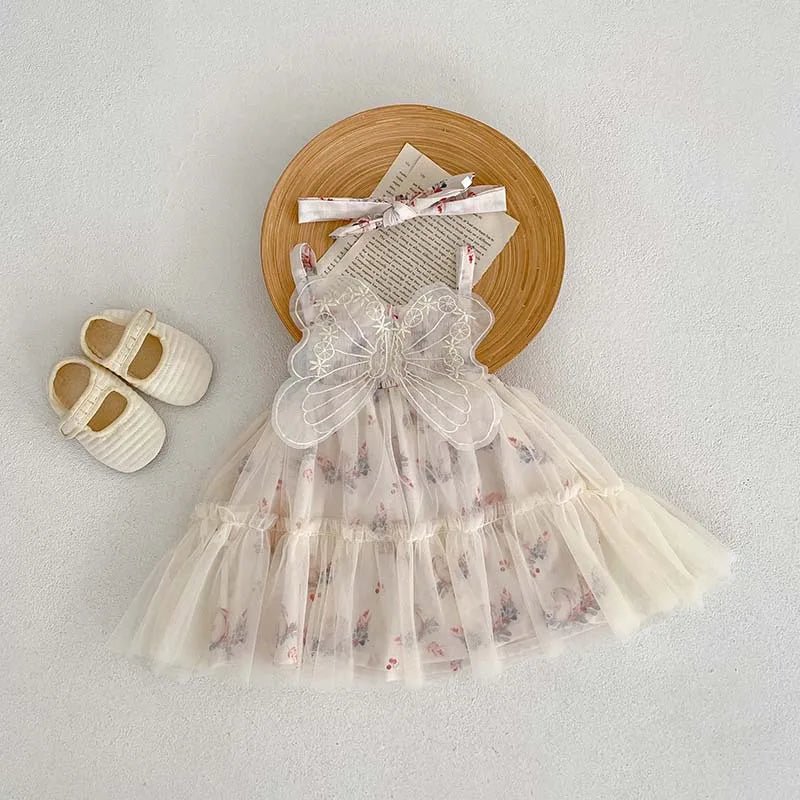 Vestido Tule Asinha Flores | 0 - 24 Meses - Betina Baby