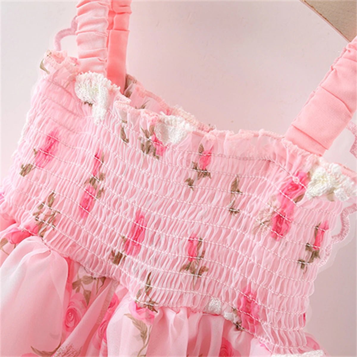 Vestido Tule Asinha Flores Pink | 9M - 3 Anos - Betina Baby