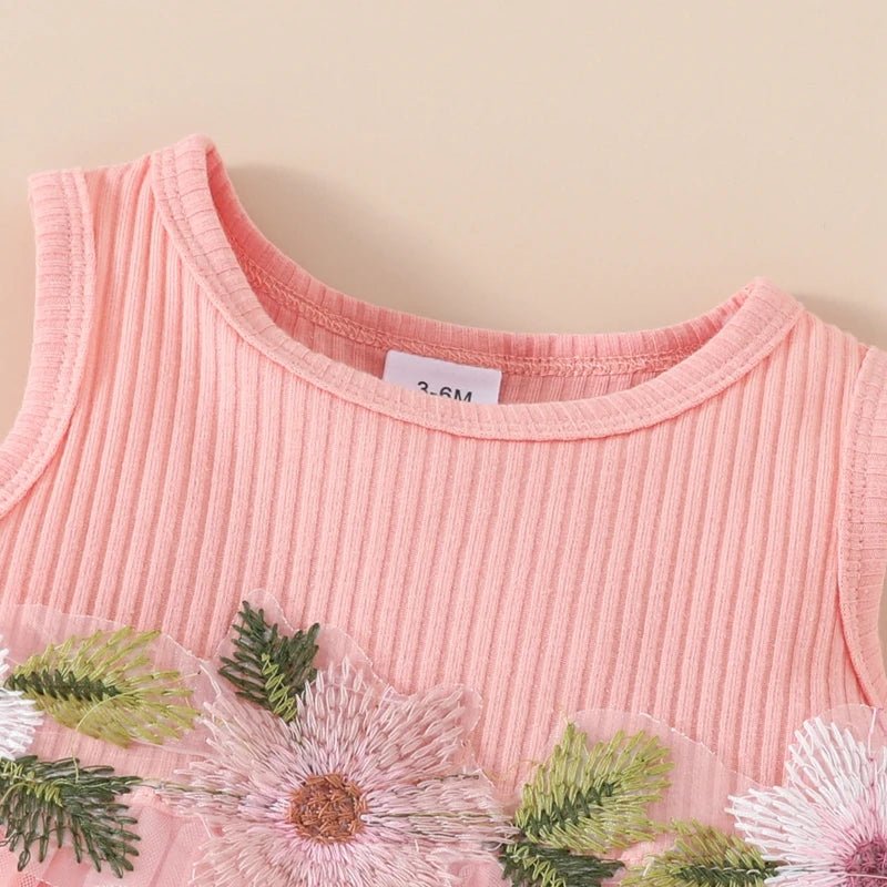 Vestido Tule Bordado + Bolero + Lacinho| 0-24 Meses - Betina Baby