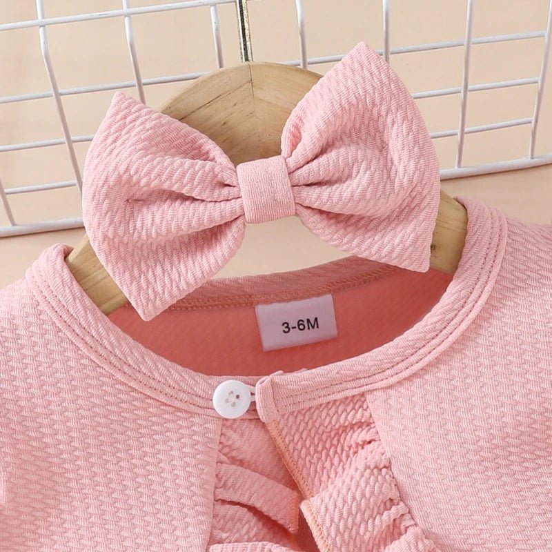 Vestido Tule Bordado + Bolero + Lacinho| 0-24 Meses - Betina Baby