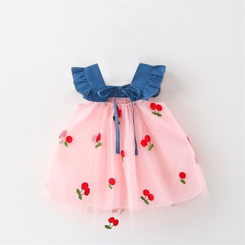 Vestido Tule Cereja | 6 - 3 Anos - Betina Baby