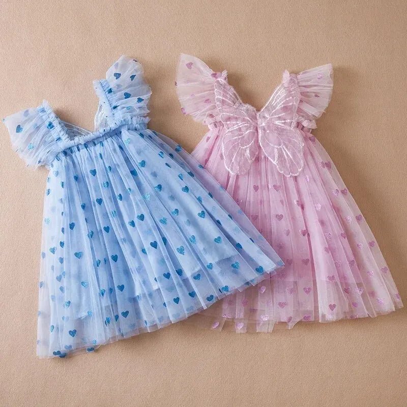 Vestido Tule Coração Asinha | 6 - 24 Meses - Betina Baby