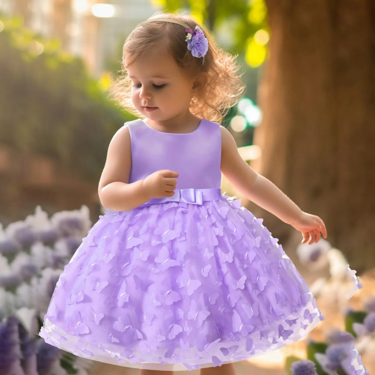 Vestido Tule de Festa Borboleta 3D | 0 - 18 Meses - Betina Baby