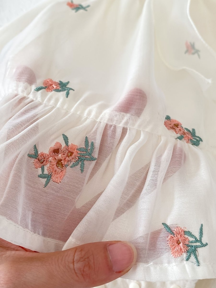 Vestido Tule Flores | 0 - 18 Meses - Betina Baby
