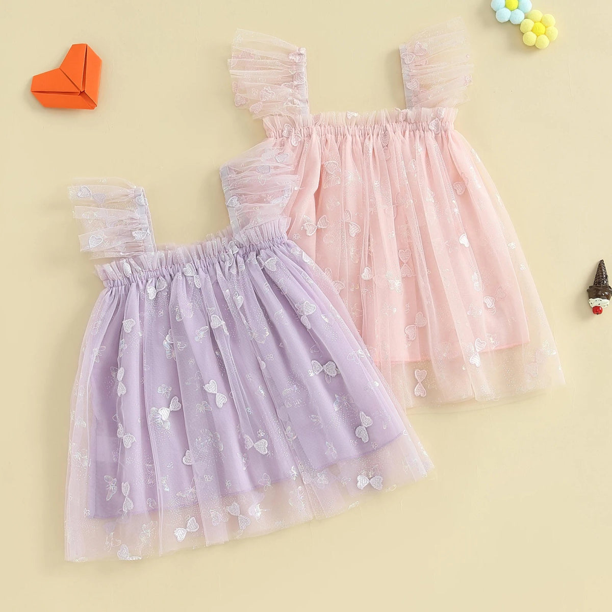Vestido Tule Lacinhos | 6M - 4 Anos - Betina Baby