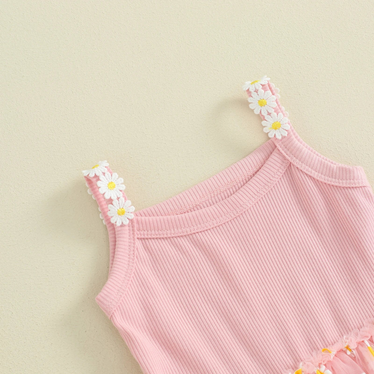 Vestido Tule Longo Margaridas | 6M - 3 Anos - Betina Baby