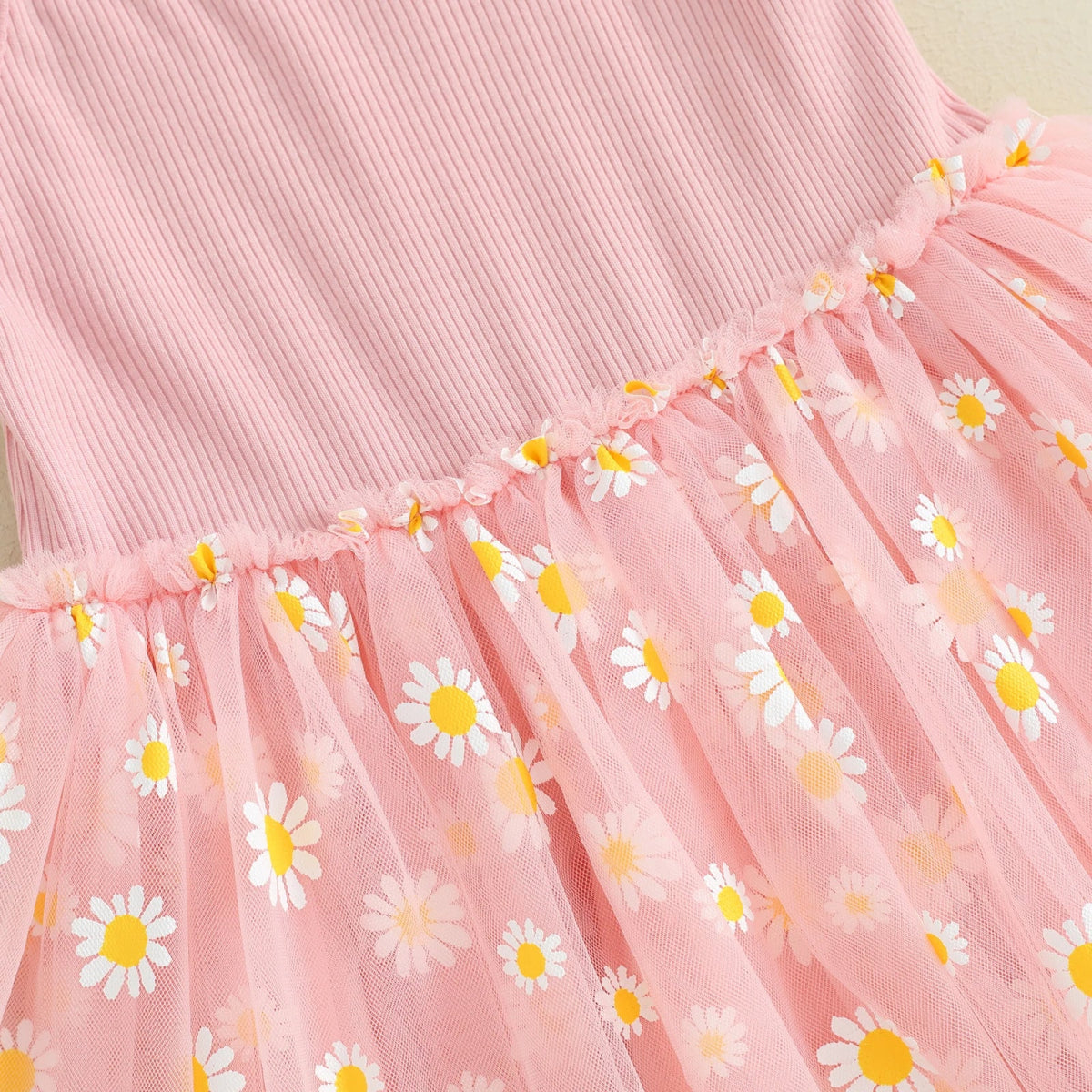 Vestido Tule Longo Margaridas | 6M - 3 Anos - Betina Baby