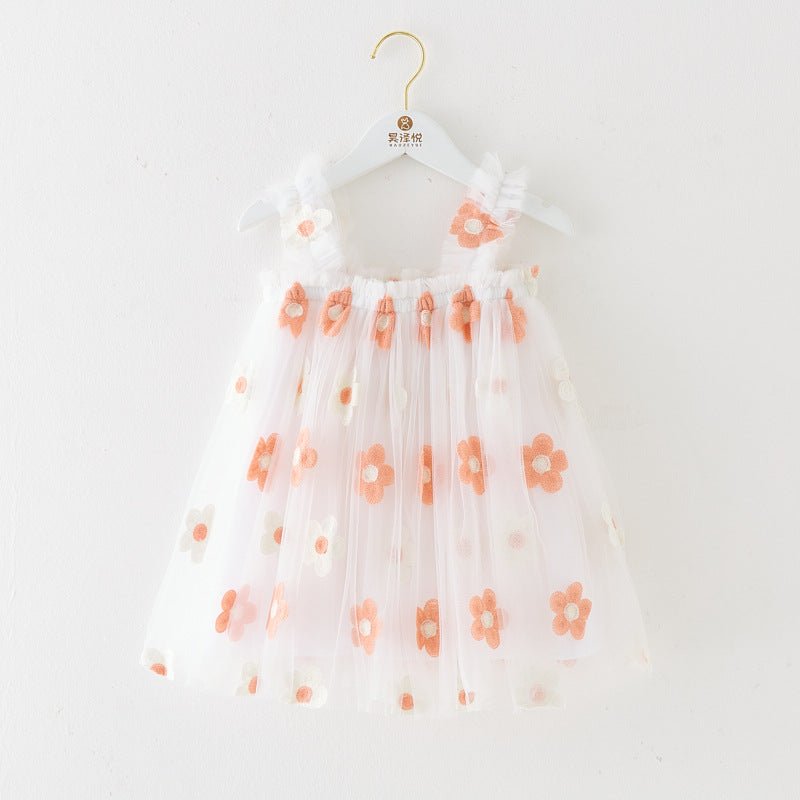 Vestido Tule Maxi Flores | 0 - 24 Meses - Betina Baby