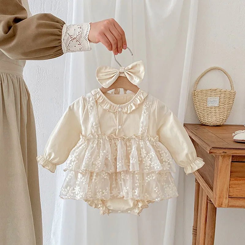 Vestido Tule Mocinha Manga | 0 - 24 Meses - Betina Baby