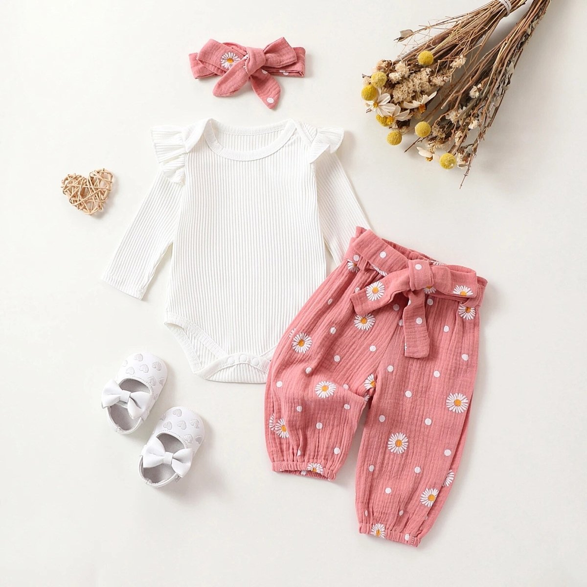 Conjunto Margarida 3Pçs | 0-24 Meses - Betina Baby