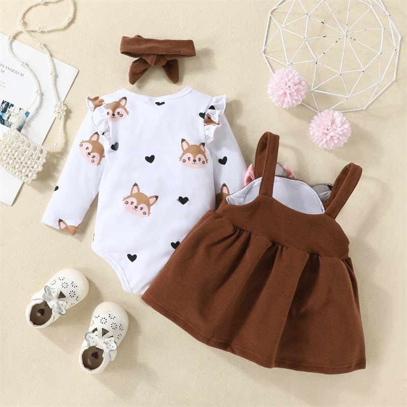 Conjunto Vestido Raposa | 0-18 Meses - Betina Baby