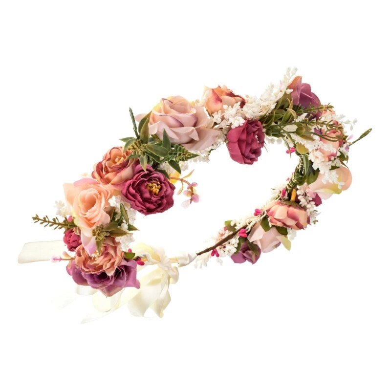 Coroa de Flores Pink | 0-24 Meses - Betina Baby