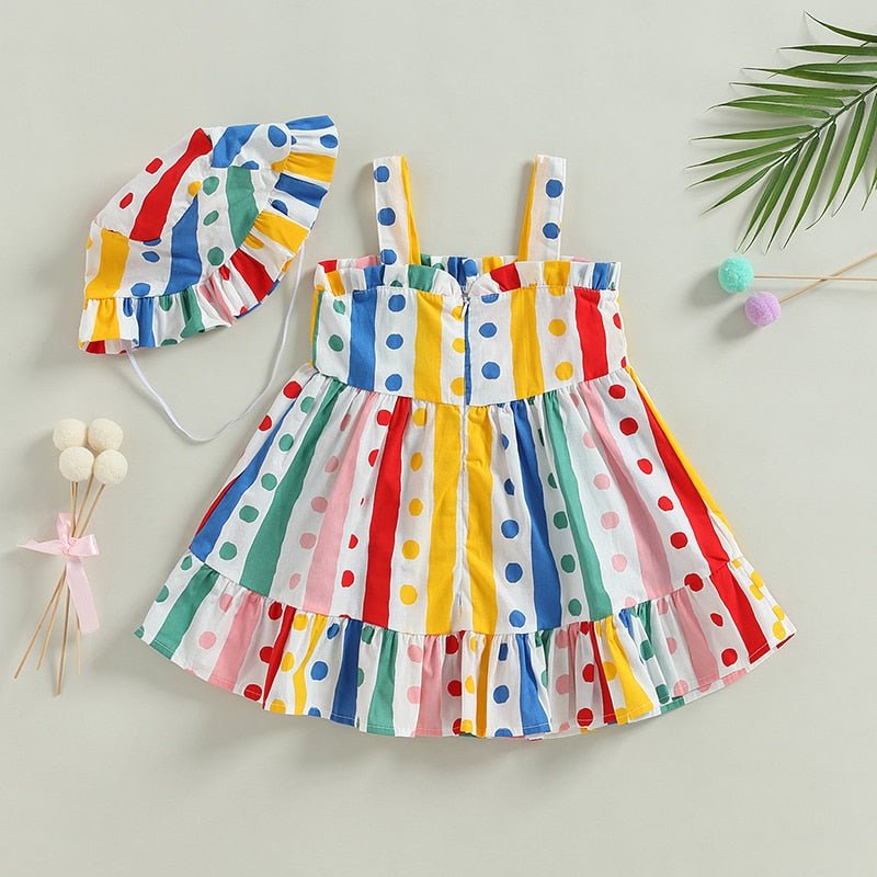 Vestido Colorido + Chapéu | 6-3 Anos - Betina Baby