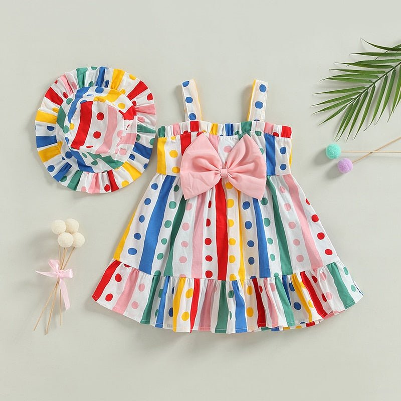 Vestido Colorido + Chapéu | 6-3 Anos - Betina Baby