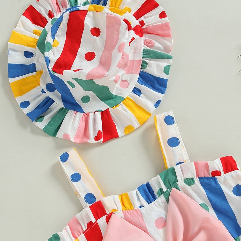 Vestido Colorido + Chapéu | 6-3 Anos - Betina Baby