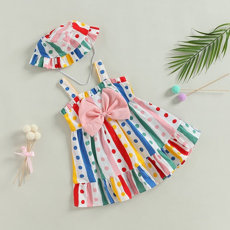 Vestido Colorido + Chapéu | 6-3 Anos - Betina Baby
