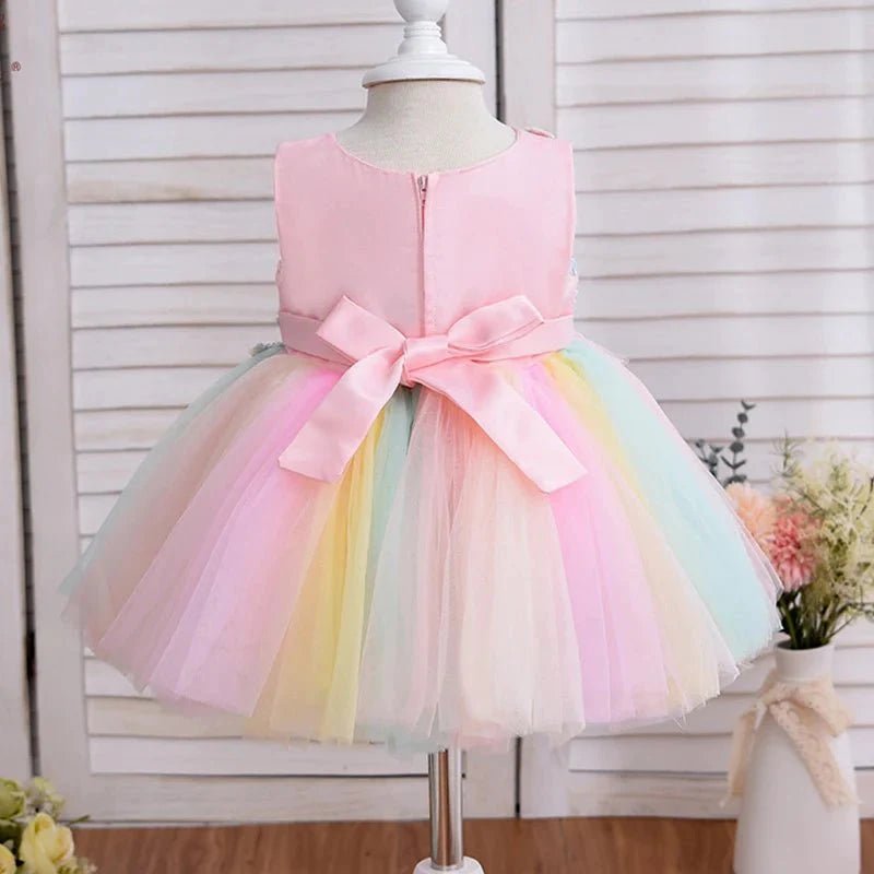 Vestido de Festa Tule Bordado | 0-24 Meses - Betina Baby