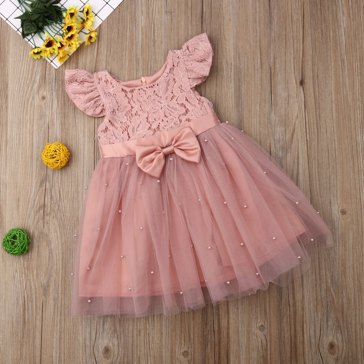 Vestido de Festa Tule Rosa | 6M-5Anos - Betina Baby