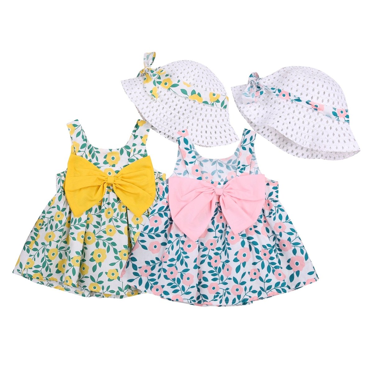 Vestido Laço + Chapéu | 6-24meses - Betina Baby