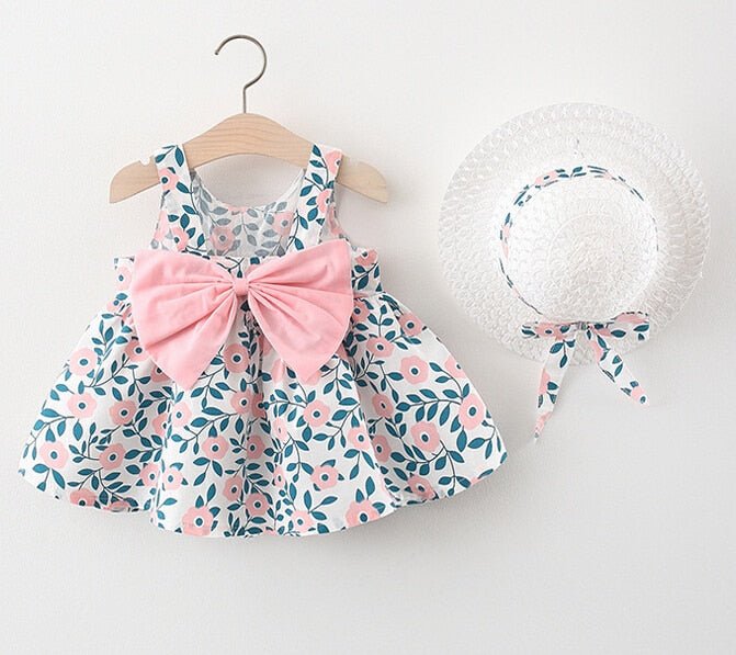 Vestido Laço + Chapéu | 6-24meses