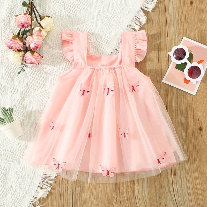 Vestido Tule Borboletinhas | 6-24 Meses - Betina Baby