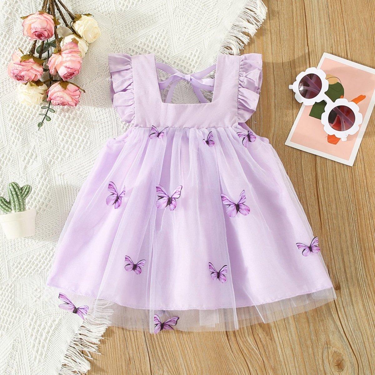Vestido Tule Borboletinhas | 6-24 Meses - Betina Baby